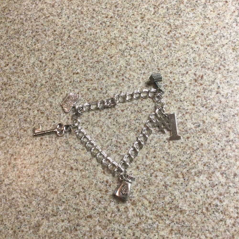 Silver-tone Number 1 Charm Chain Bracelet - Women Jewelry